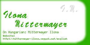 ilona mittermayer business card